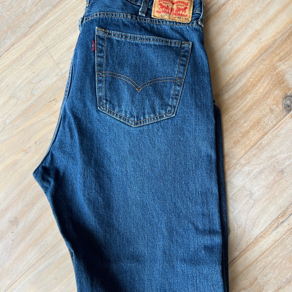Classic Levi’s 505 Blue Denim Jeans 42x32